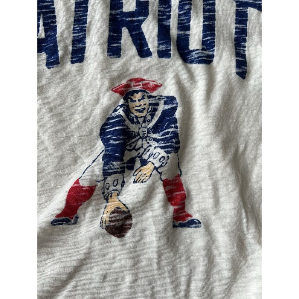 VTG New England Patriots Shirt 2XL Womens STARTER White 3/4 Jersey Sleeve 1990s - Picture 11 of 13